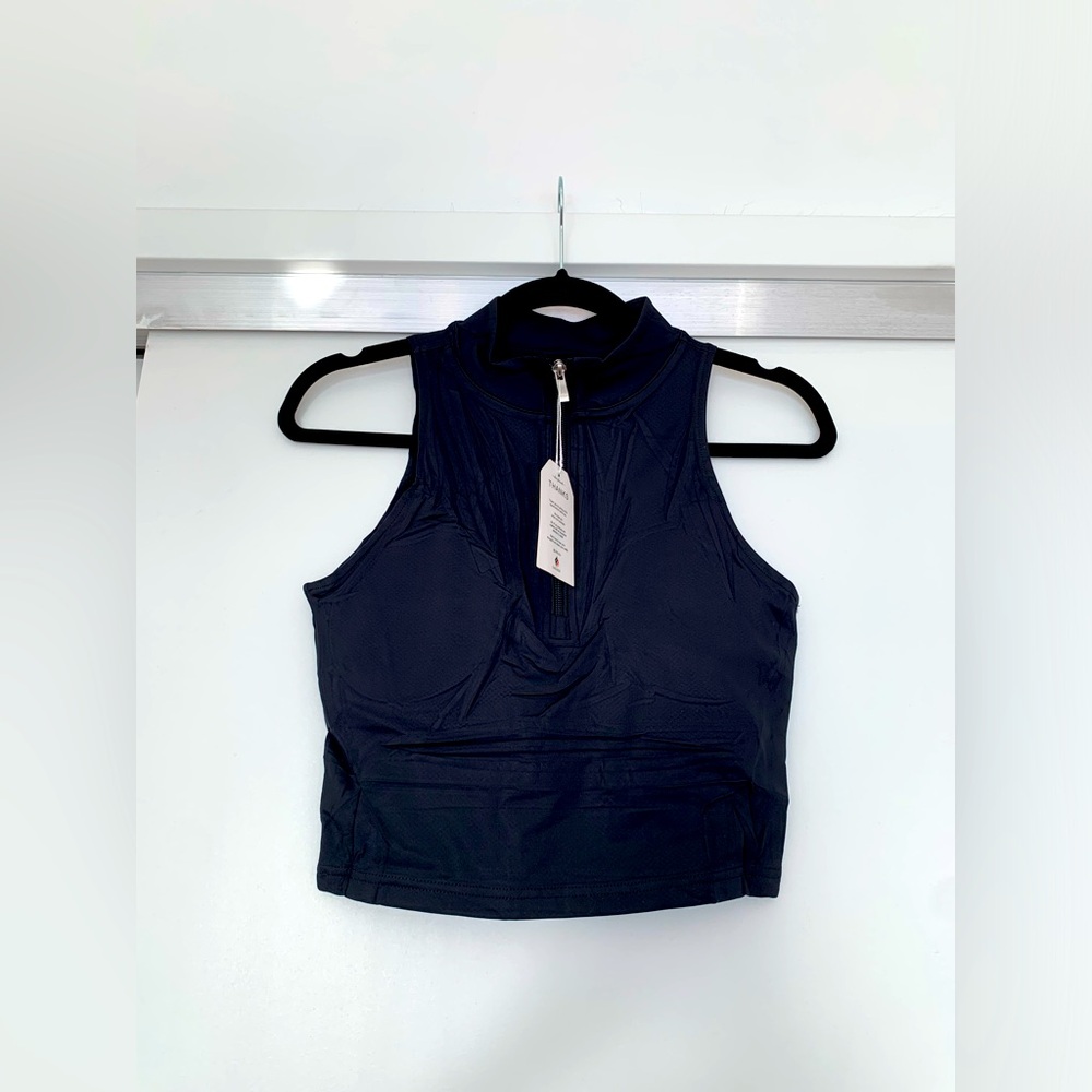 LASLULU Womens Half Zipper Workout Top Racerback